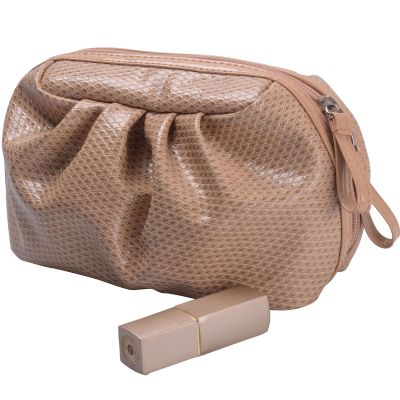 High Quality PU Leather Cosmetic Pouch Monogrammed